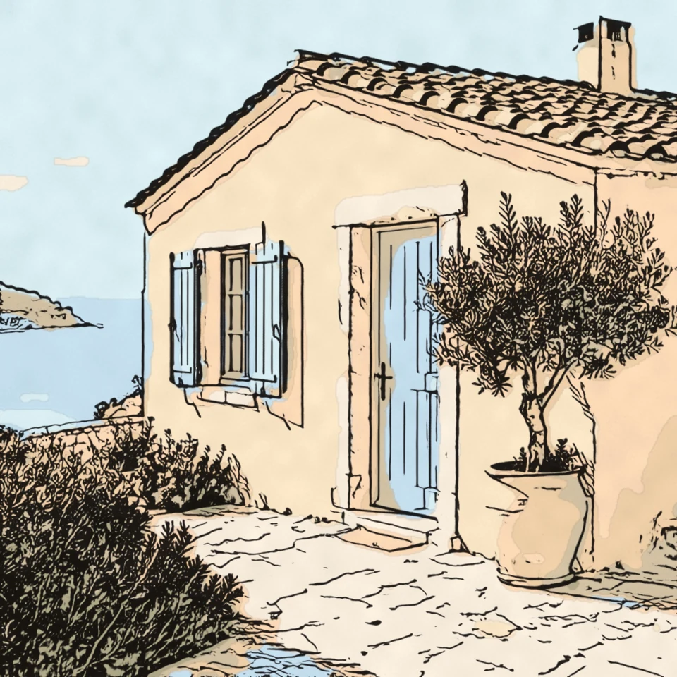 Ink & Wash: A delicate pen & colour wash
